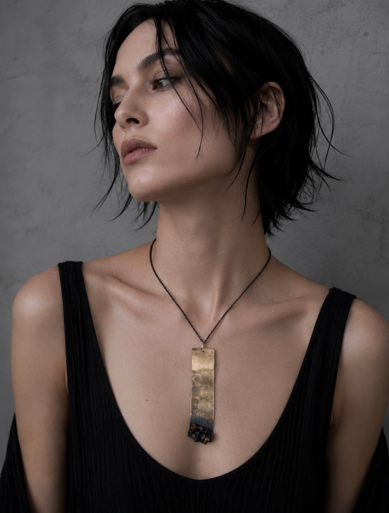 Collar con cuarzo ahumado