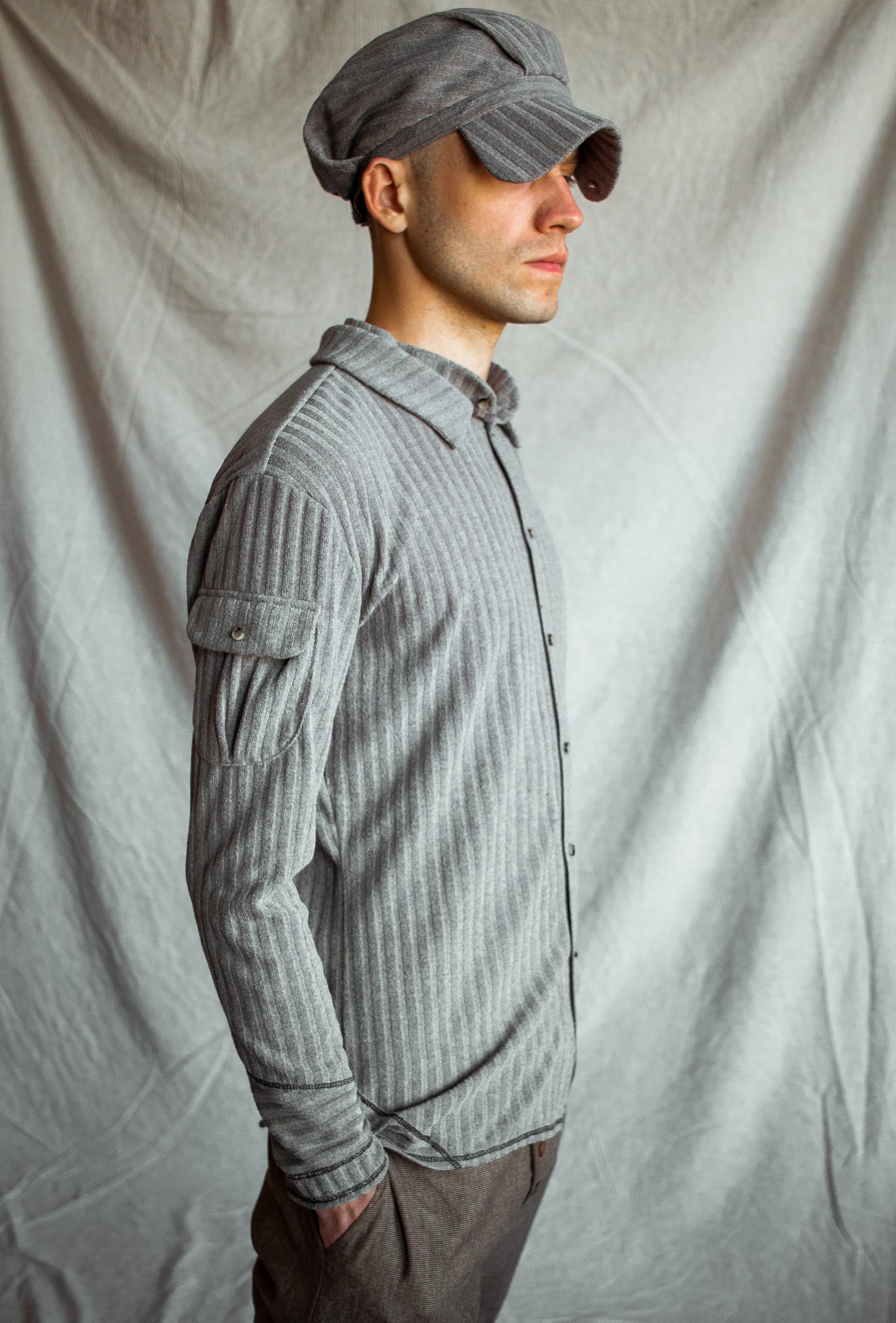 Cap Peaky knit