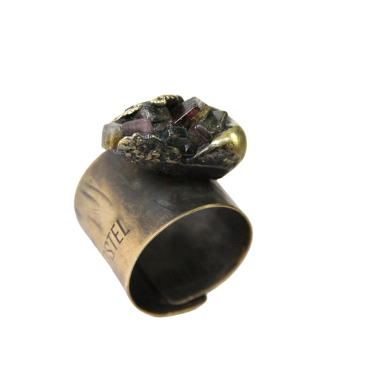 Каблучка з кольоровим турмаліном