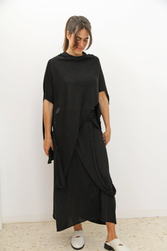 Traje de punto Michel negro