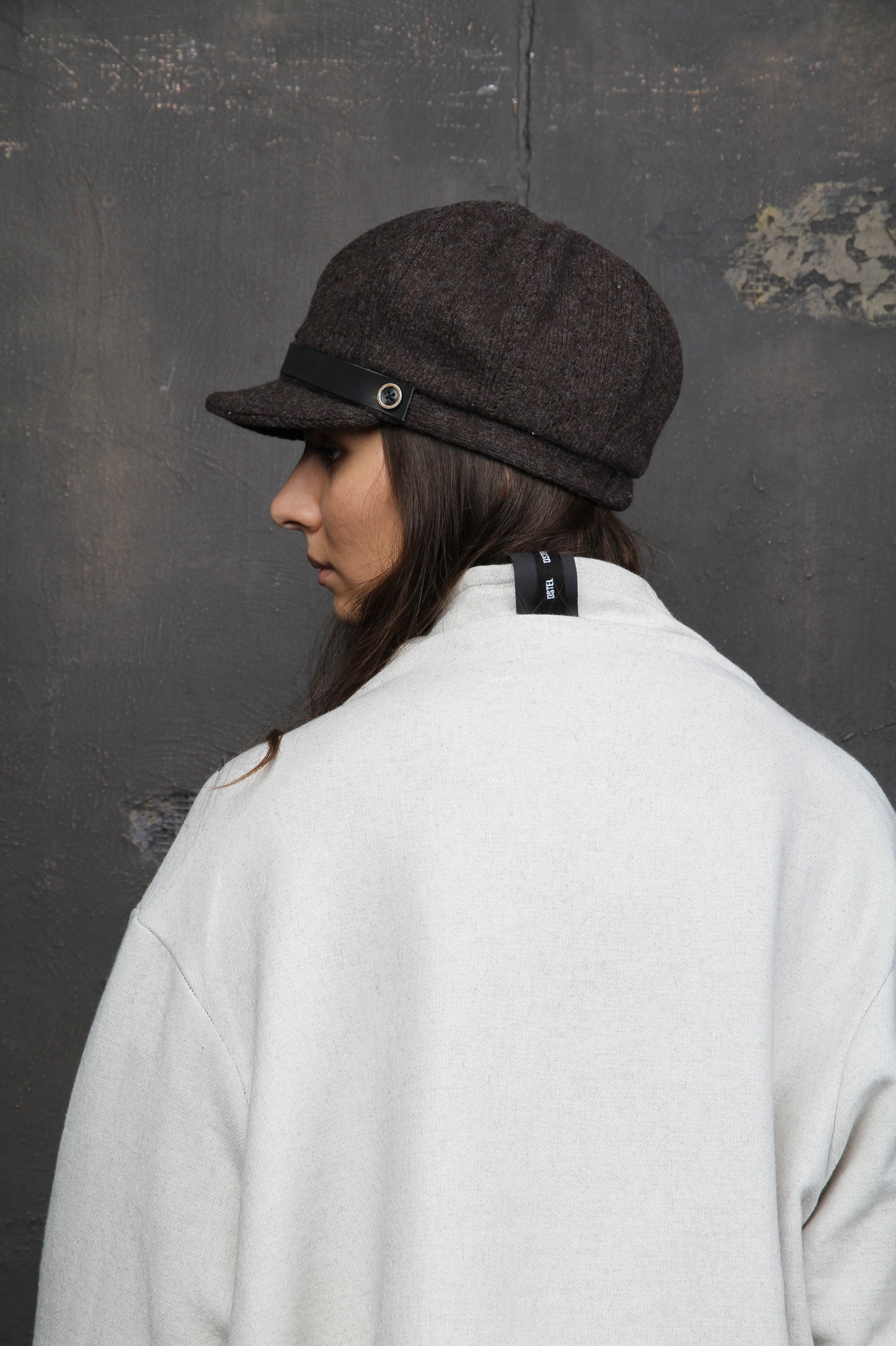 Sombrero con visera Morti marrón