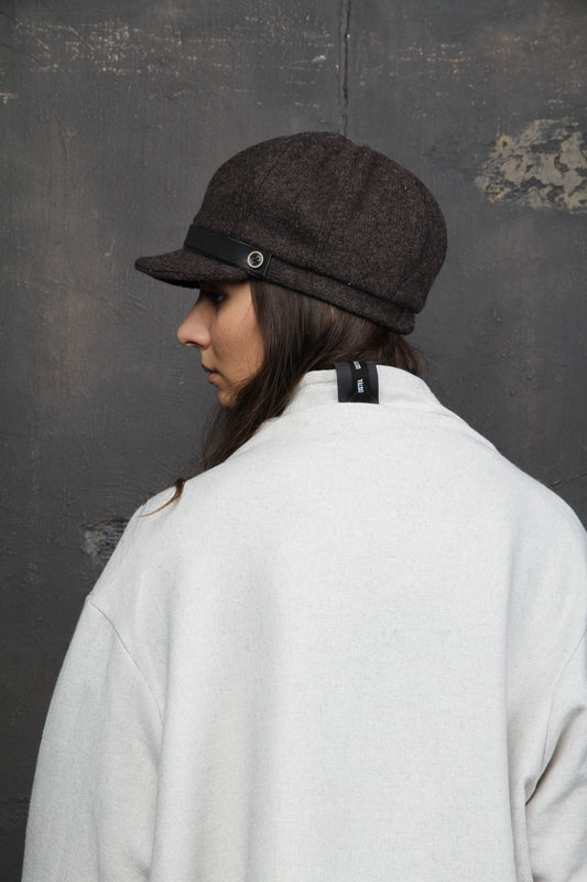 Sombrero con visera Morti marrón