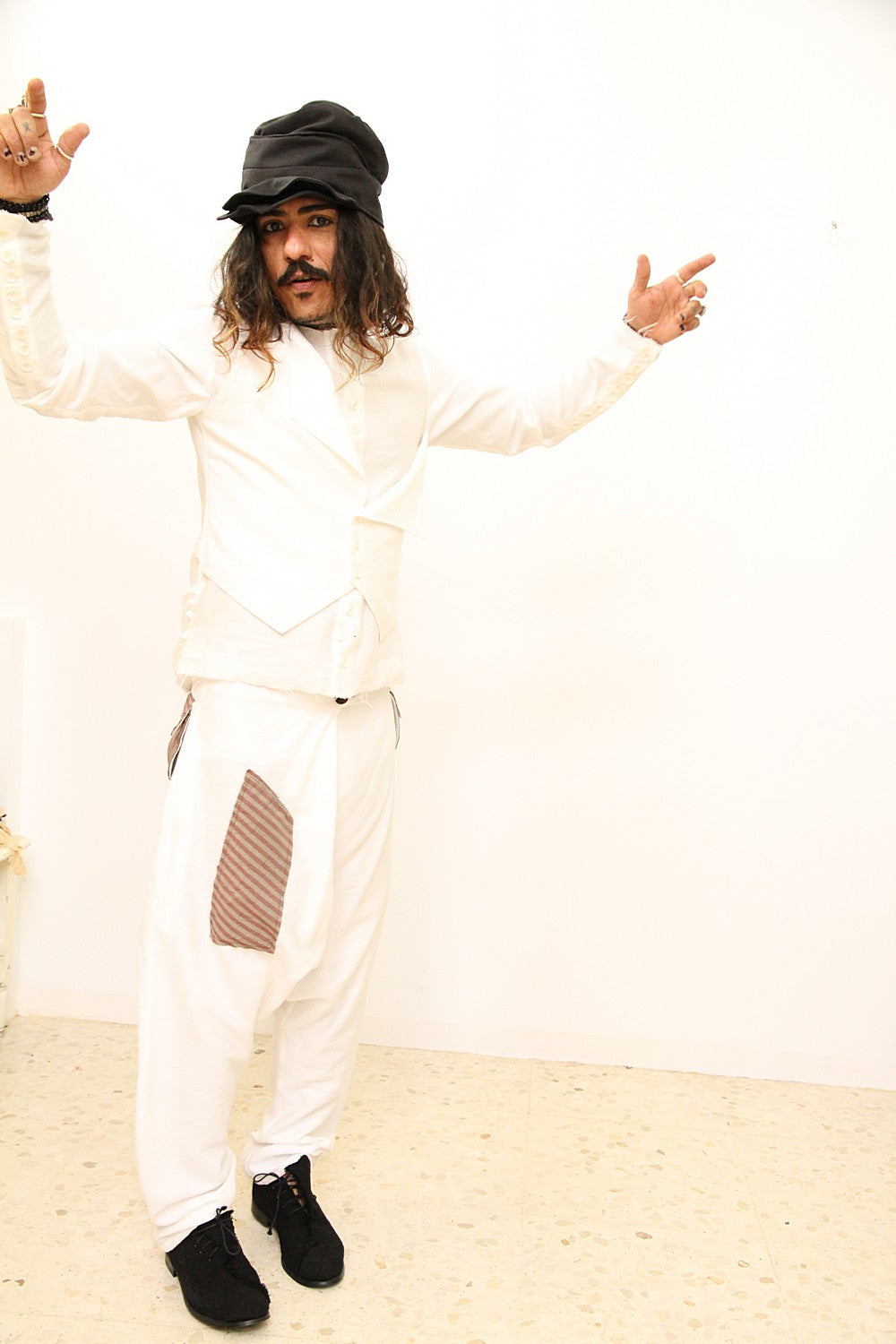 Pantalones Gamlet blancos unisex