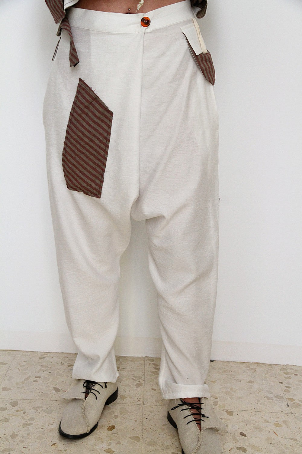 Pantalones Gamlet blancos unisex