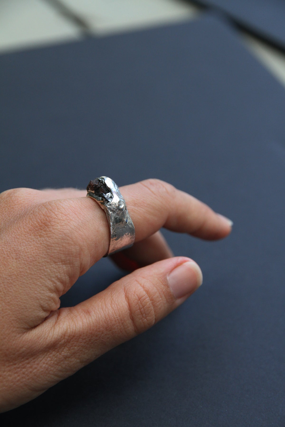 Raw Tourmaline Relic Ring