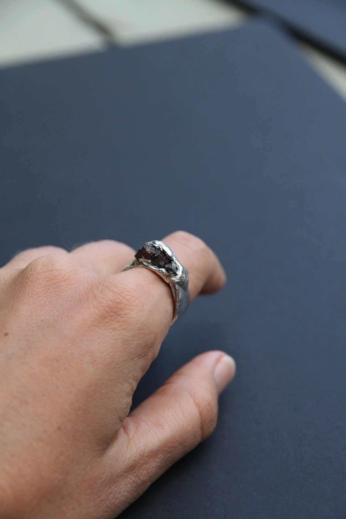 Raw Tourmaline Relic Ring