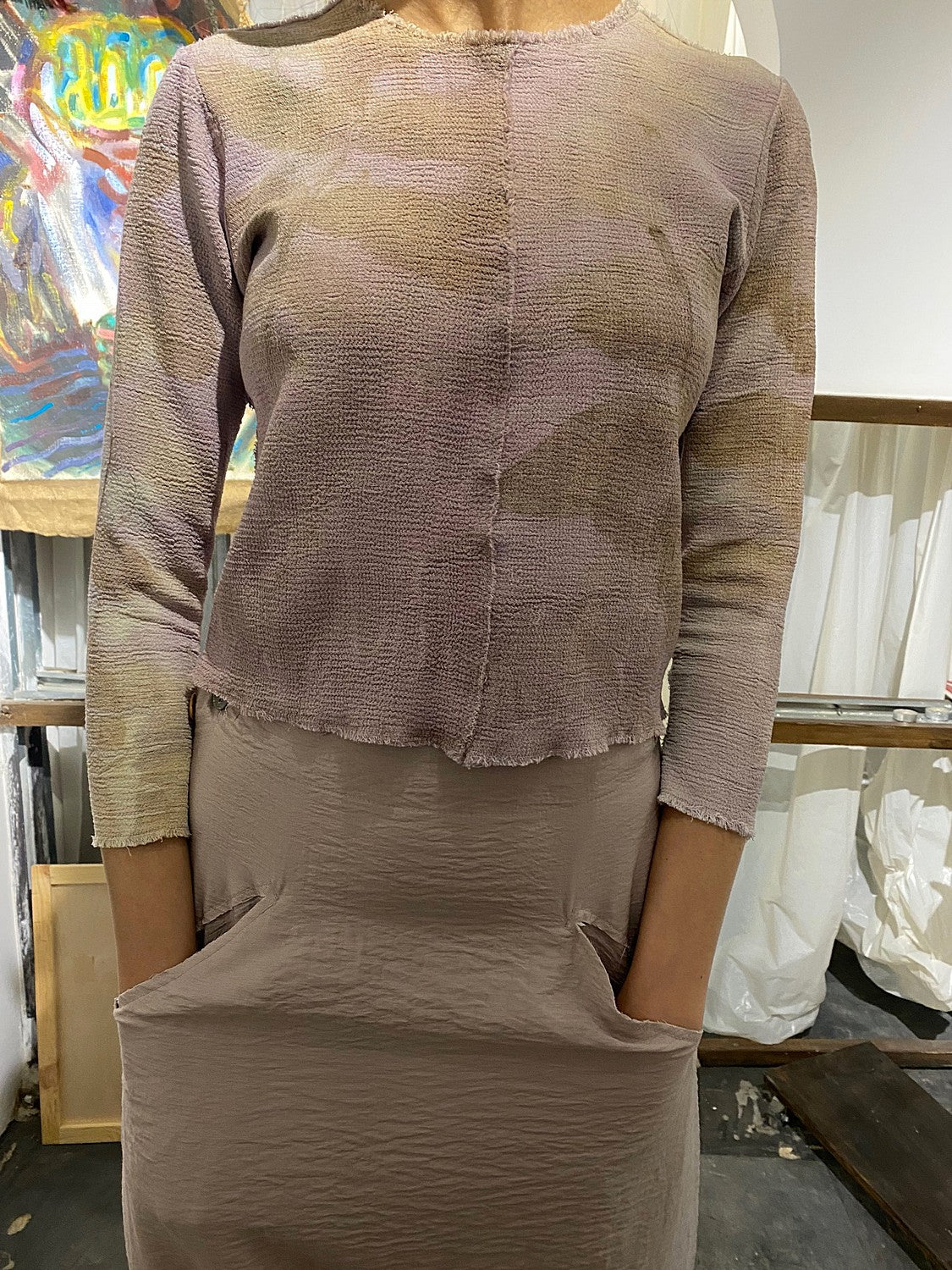 Top corto Shibori