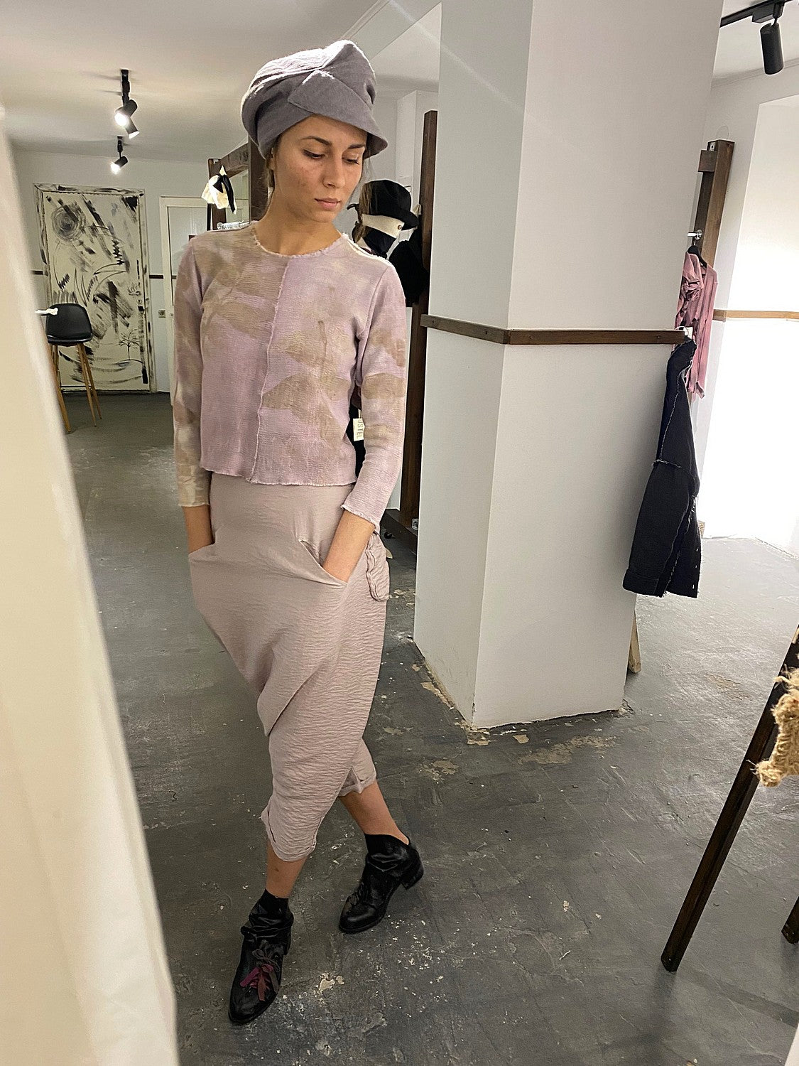 Top corto Shibori