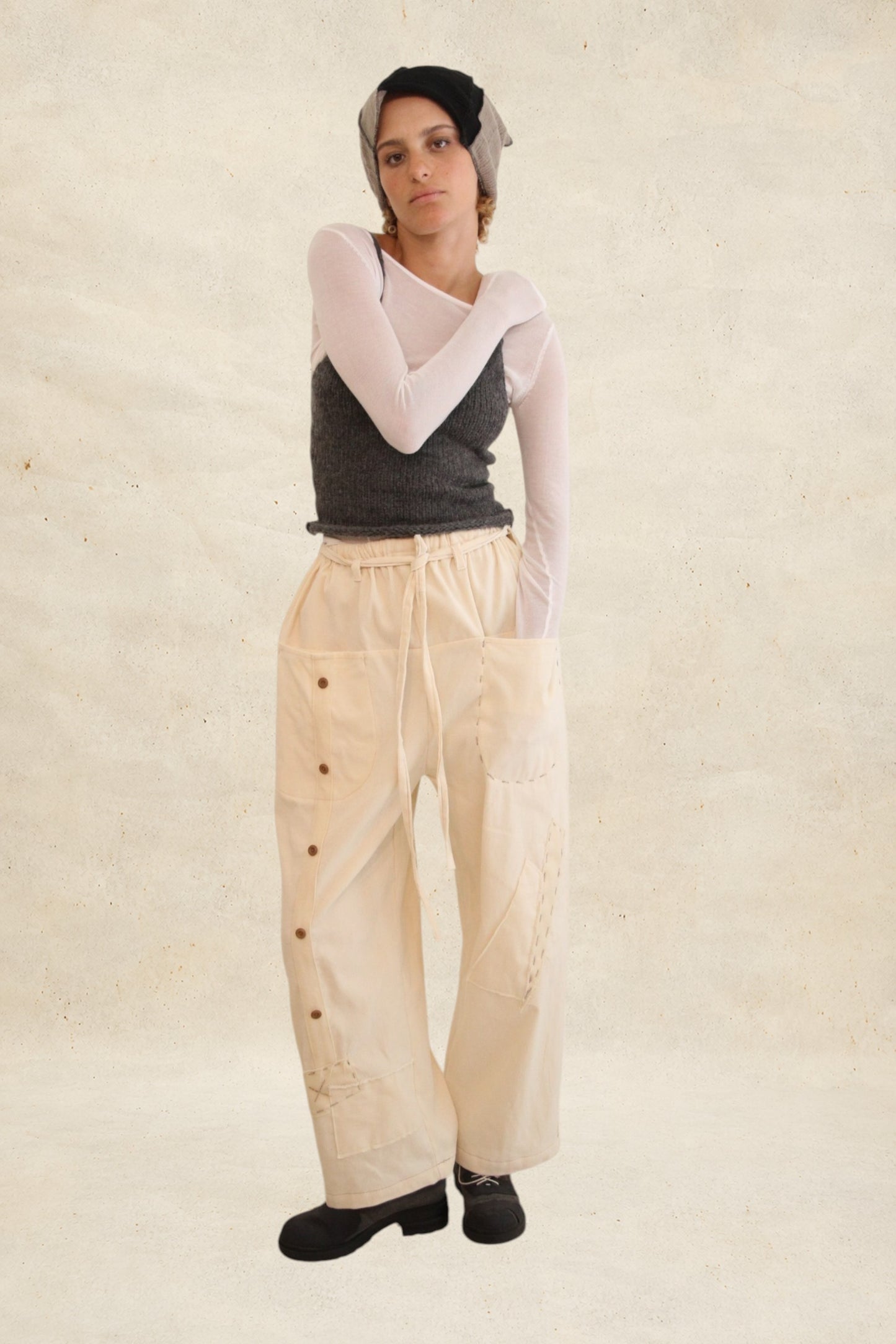 Pantalones Archive milk cotton Unisex