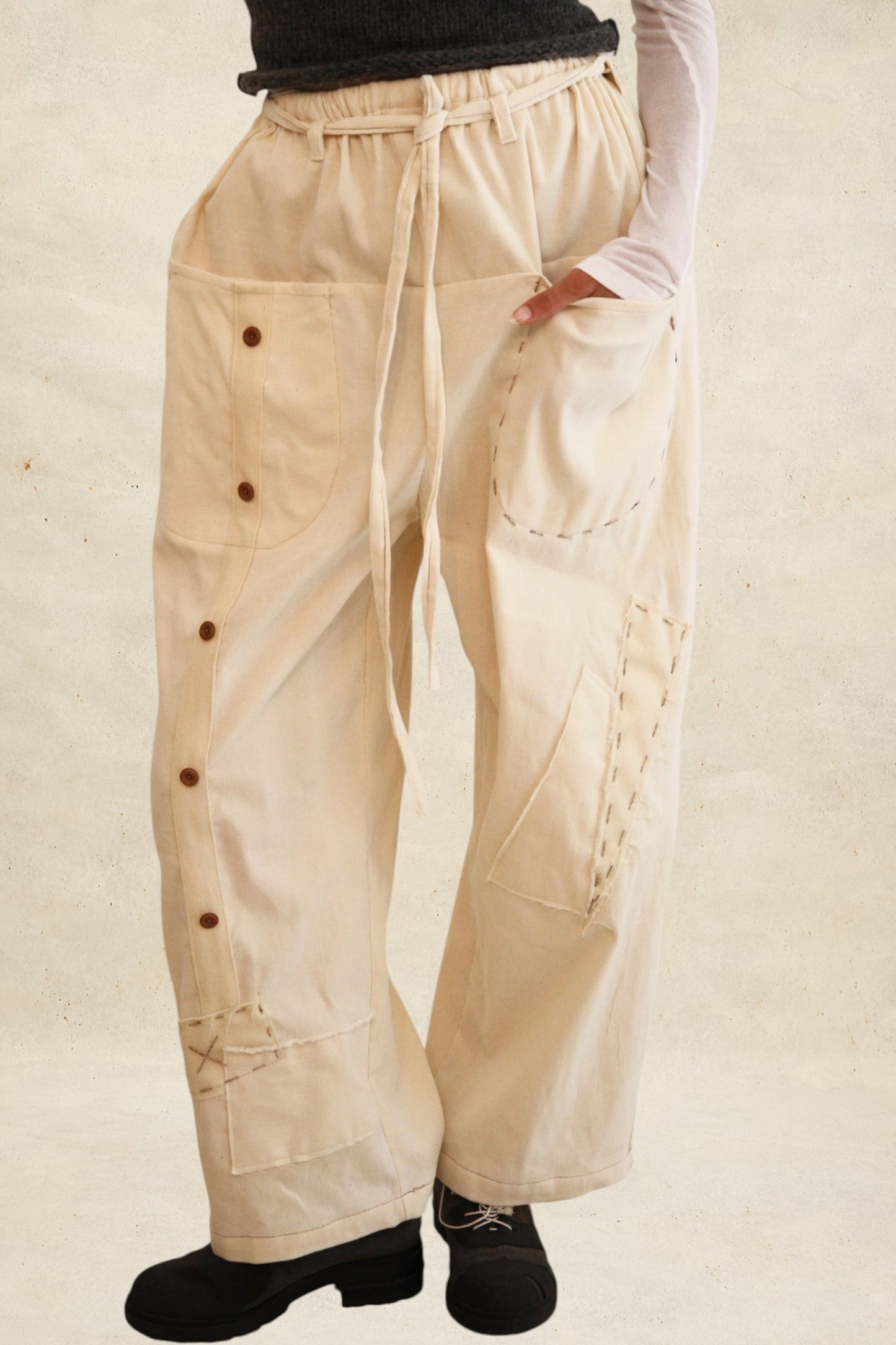 Pantalones Archive milk cotton Unisex